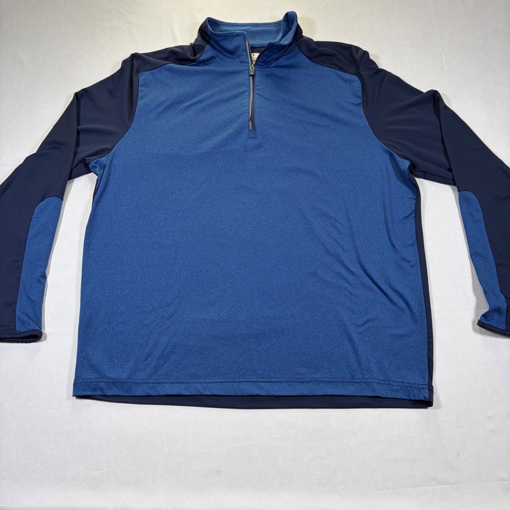 Grand Slam Mens 360 Motion Flow Quarter Zip Pullover Blue Golf Shirt Size M